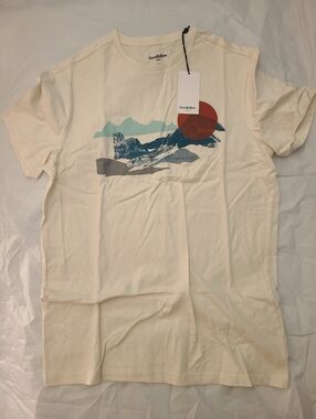 Men's Short Sleeve Graphic T-Shirt Goodfellow & Co lvory/Sun Size XL